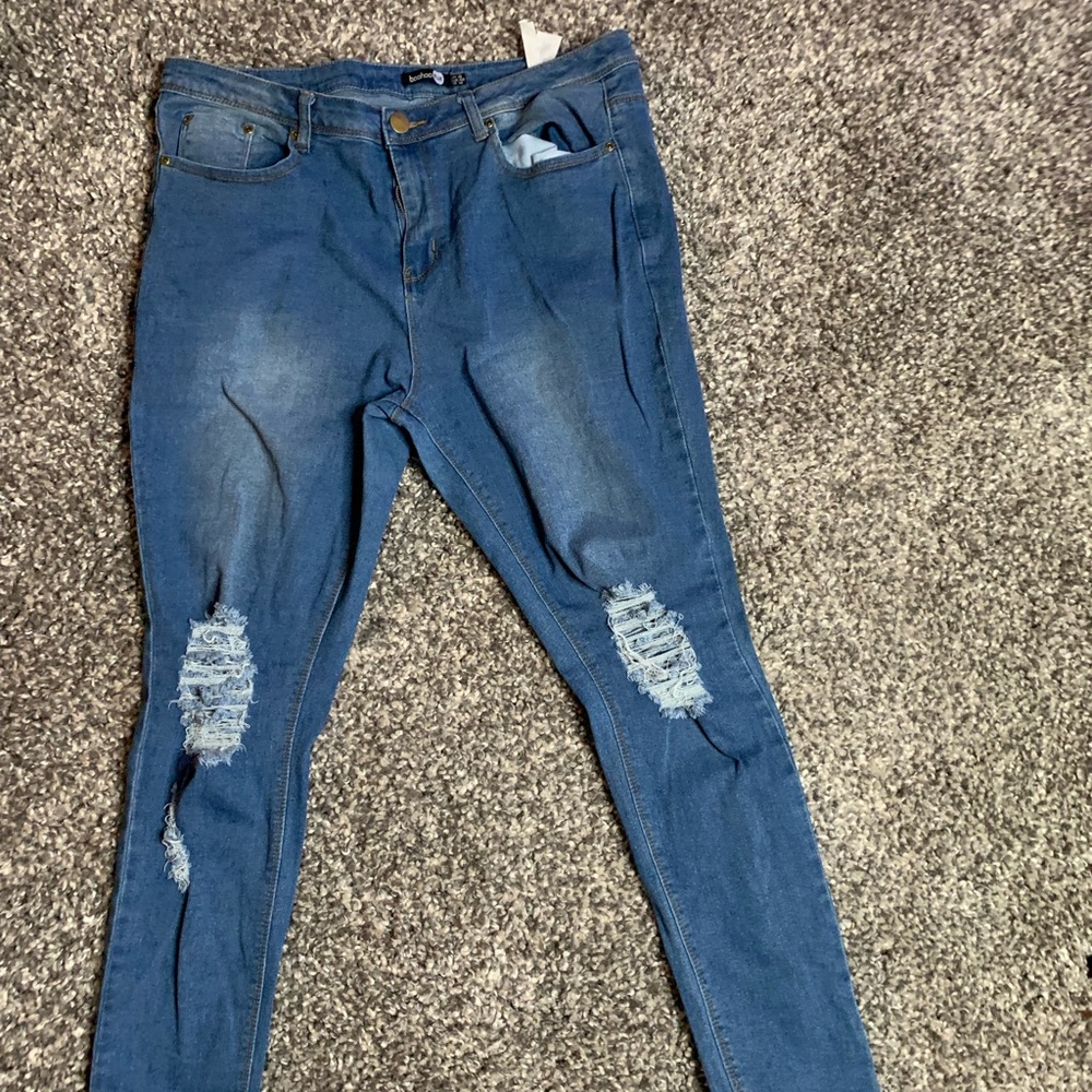 Boohoo medium wash jeans